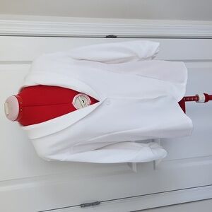 MINEFREE Women's 3/4 Ruched Sleeve Lightweight Work Office Blazer Jacket Size XL